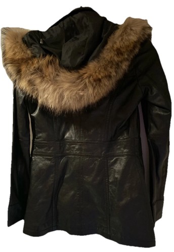 Lederjacke mit echtem - mit,