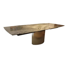 Draenert Esstisch Adler 1224 Platte Granit Silver Wave Bootsförmig 