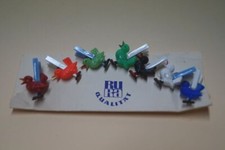 n39) Vintage Serviettenhalter Glasmerker Kartenhalter Haar Clip Vögel RURA 7Stck