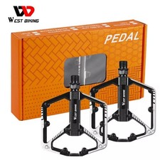 9/16" 2X Fahrrad Pedale DU Bearing Aluminium MTB Fahrradpedale Schwarz MTB BMX