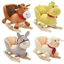Schaukeltier Esel mit Rückenlehne Schaukelpferd Kinder Baby Schaukelspielzeug