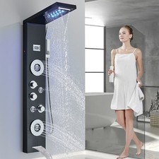 LED Duschpaneel Edelstahl