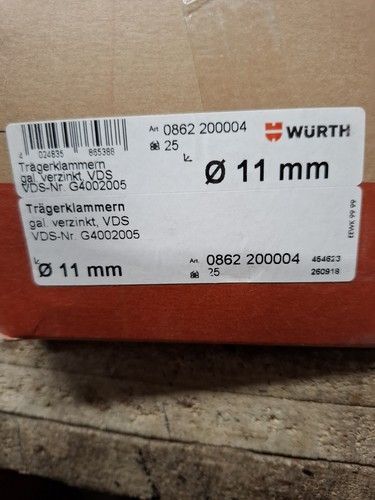 Trägerklammer würth verzinkt - trägerklammer,