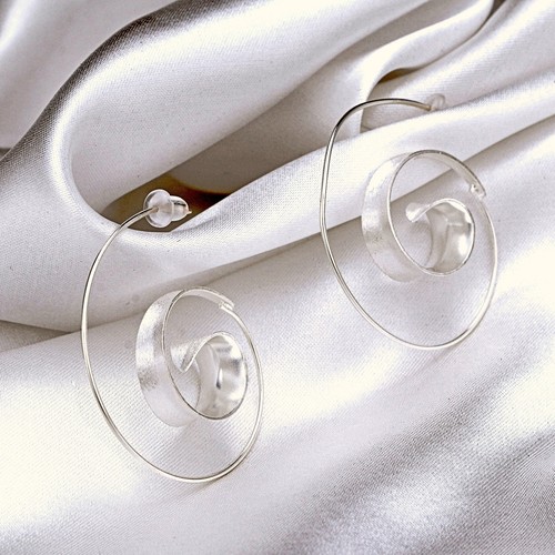 Spiral ohrringe aus 925 - spiral,