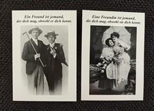 2 Schwarz-weiß Postkarten /