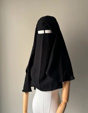 Niqab 3 lagig Mittellang