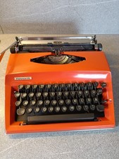 Triumph Favorit, Schreibmaschine, Koffermaschine, Orange, Antik,Vintage, Rarität
