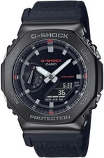 Casio GM-2100CB-1AER Herren Armbanduhr Digital/Analog Edelstahl Textil Schwarz