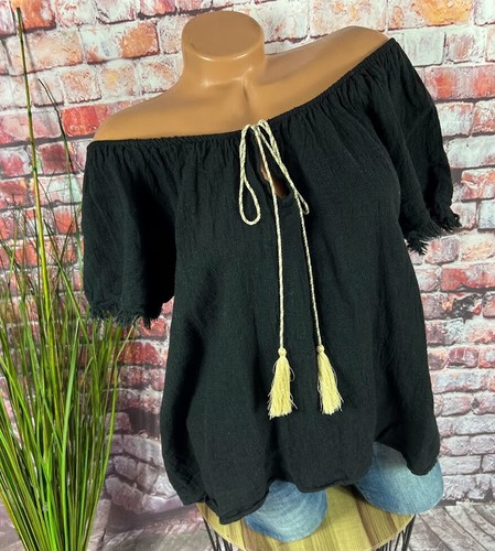Bohemian linen top - top, carmen