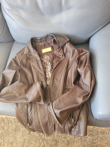 Lederjacke braun größe 38 - lederjacke,,