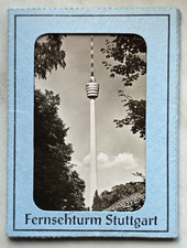 antiquarische Ansichtskartensammlung vom Fernsehturm Stuttgart, ca. 1960er Jahre