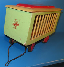 STEIFF  4820  KÄFIGWAGEN  1955-1958  Holzspielzeug .#8010