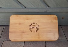 **LIPTON*TEEKISTE*TEEBOX*AUFBEWAHRUNG FÜR TEEBEUTEL*BAMBUS*HOLZKISTE*NEUWERTIG**