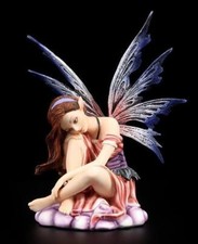 Elfen Figur - Red Dawn - Fee Dekofigur sitzend Fairy Deko Fantasy