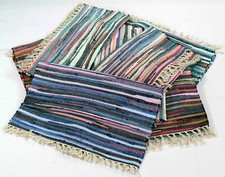 Fleckerlteppich Handweb Fleckerl Teppich Oeko-Tex 70x140 cm 1.300g/m2 Flicken