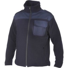 Feuerwehr Fleecejacke Fleece Jacke schwarzblau Dienstjacke Schulterklappen TRW