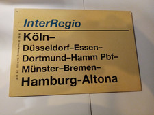 Zuglaufschild . Kunststoff