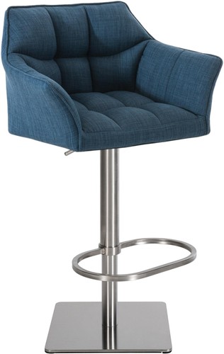 Barhocker damaso stoff blau - stoff,