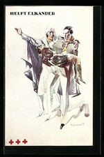 Künstler-AK Rotkreuzschwester