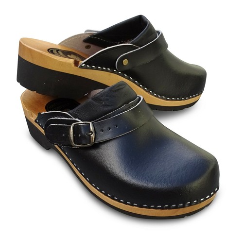 Schweden holz clogs leder - schweden,