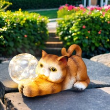 Solar LED Leuchte Katze