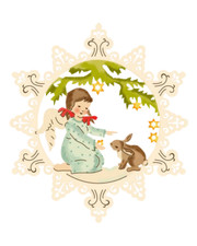 Fensterbild Deko "Mädchen" 23