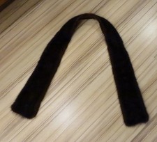 Kuscheliger Pelz-Kragen, Nerz, braun, Pelz-Krawatte, Echt-Pelz, 110 cm lang