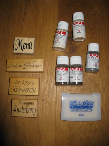 Embossing set stempel - set,
