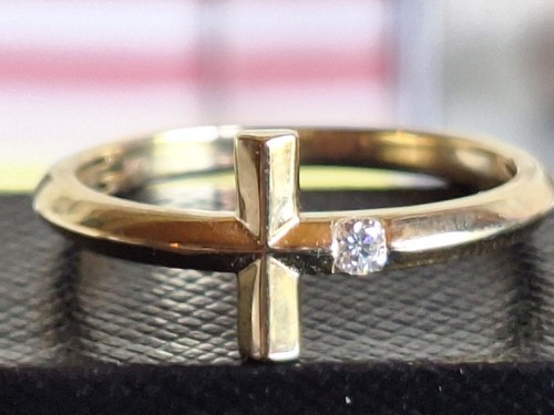 Damen ring kreuzring 375 - 20,