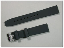 schlicht & schön Sport Silikonuhrenarmband schwarz glatt 18mm Breit 9018