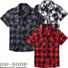 BRANDIT CHECK SHIRT KURZARM HOLZFÄLLERHEMD KARIERT HERREN HEMD FLANELL KARO WOOD