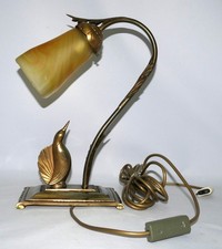 Jugendstil Tischlampe Messing