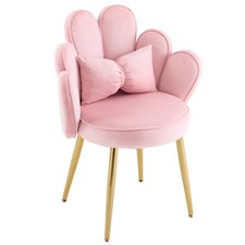 Esszimmerstuhl Hellrosa Samt