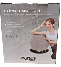 Miweba Sports Gymnastikball | 65 cm ∅ - Traglast 500 kg - Pilates Ball - Pezziba