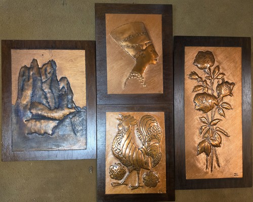 Wandbild kupferrelief auf - 4x,