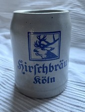 Steinzeug Bierkrug HIRSCHBRÄU
