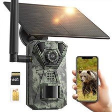 Solar Akku Mobilfunk 4G LTE Überwachungskamera Kamera PIR Wildkamera SIM Karte