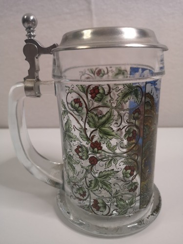 Vintage glas bierkrug mit - glas,