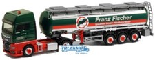 Herpa Fischer Spedition MAN TGX GX Feldbinder Chemietankauflieger chrom 5142