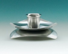 Avon Cosmetics Kerzenleuchter Edelstahl 60er 70er Jahre Design