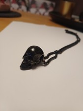 Totenkopf halskette schwarz - totenkopf,