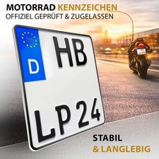 Kennzeichen Motorrad 180x200