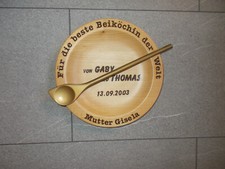 Holzwandteller schreiner Arbeit immer wieder zu gebrauchen ,Nichtrauerhaushalt .