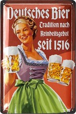 Blechschilder retro Bier Bar Deko, Metallschilder mit Spruch Partyraum, 20x30cm