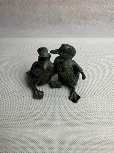 Bronzefigur zwei entenküken - bronzefigur,