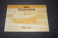 Betriebsanleitung Bedienungsanleitung Fiat 126 P4 „Bambino“ III/1979 erstklassig