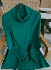 Schönes Shirt Longshirt Tunika  Grün Langarm  Rollkragen Gr.40/42  Damen  CECIL