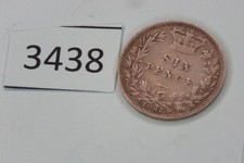3438  Great Britain  1887   six pence   3 g  SILBER  0.925