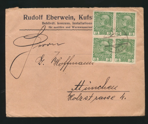 Geschäfts brief aus kufstein - geschäfts-brief,