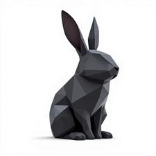 Low Poly Hase Deko Skulptur